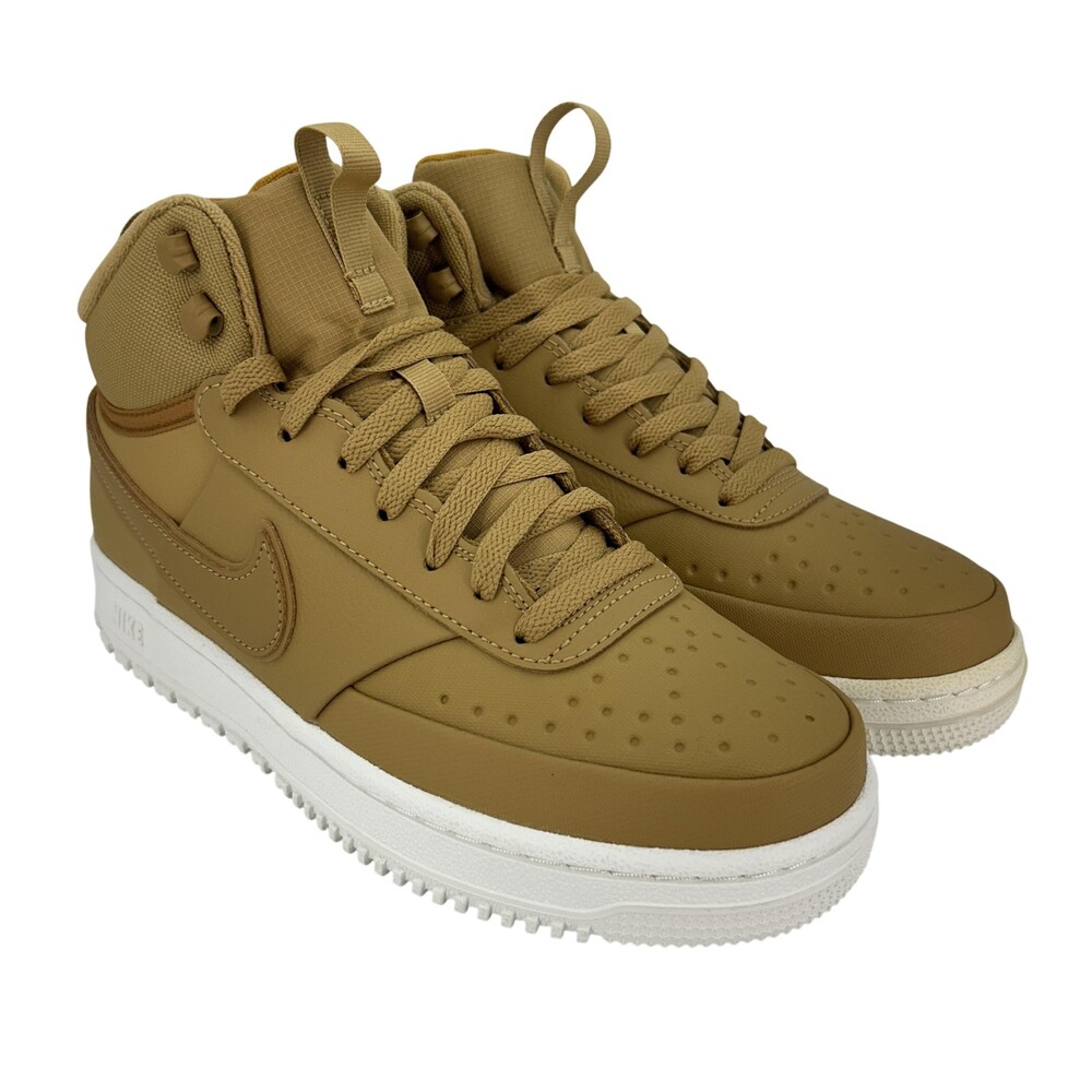 Nike Shoes Mens Size 8 Court Vision Winterized Mid Elemental Gold Top DR7882-700